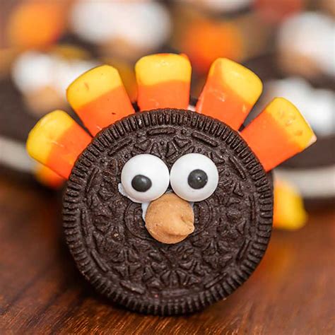 Turkey Cookies And Video Easy No Bake Oreo Turkey Cookies