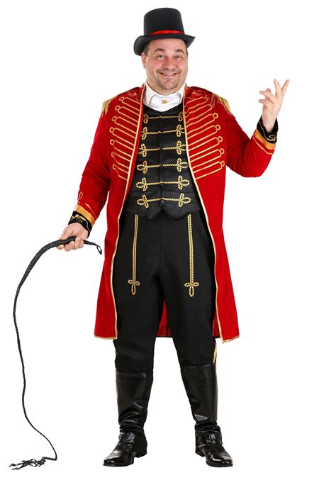 Mens Plus Size Dashing Ringmaster Costume