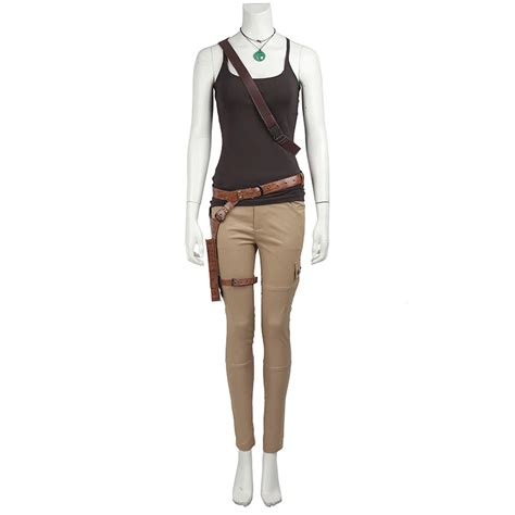 Tomb Raider Lara Croft Cosplay Costume Outfit Halloween Women T Shirt