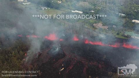 5 5 2018 Leilani Estates Mt Kilauea Volcano Erupts Lava Flows Shot