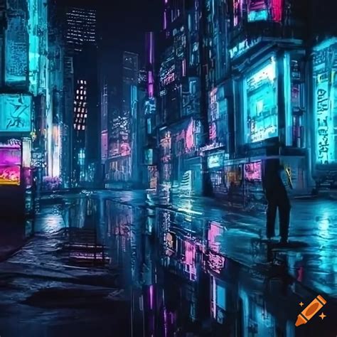 Cyberpunk City At Night On Craiyon