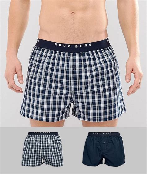 Boss By Hugo Boss Woven Boxers Pack Navy Hugo Boss Boss Man Boss