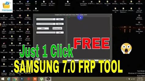 Bypass All Samsung 7 0 Frp Using Free Tool 2018 Youtube