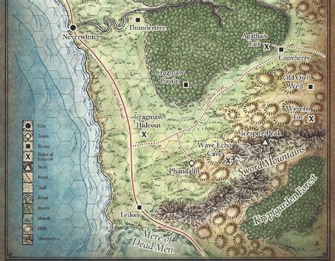 Forgotten Realms: Blood of the Tainted: Maps: Northern Sword Coast.