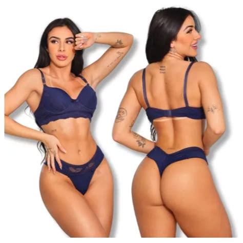 Kit C Conjuntos De Lingerie Sensual Fio Duplo Fio Dental