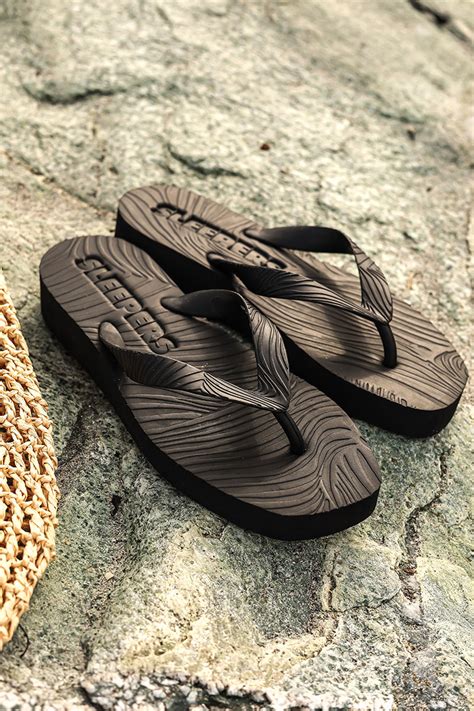 Tapered Platform Black Flip Flop Nyheter Fra Sleepers Companysno