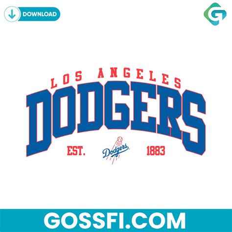 Los Angeles Dodgers 1883 Svg Cricut Digital Download