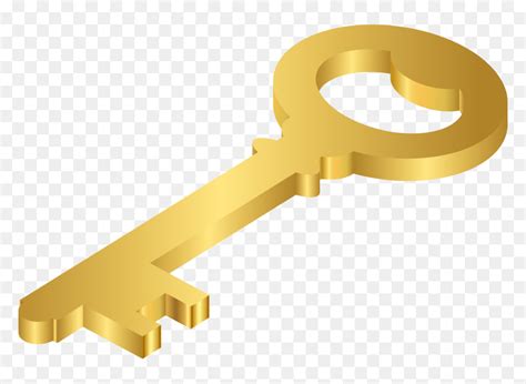 Gold Key Png Clipart - Clip Art Key Png, Transparent Png - vhv