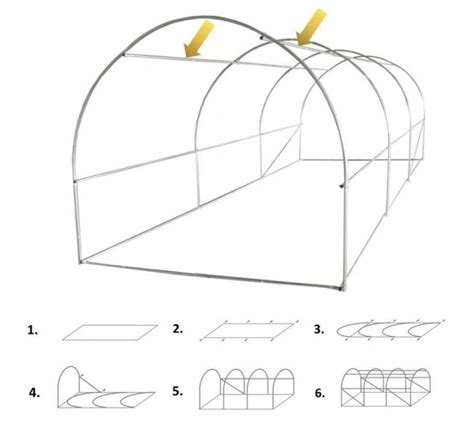 Szklarnia Tunel Foliowy Ogrodowy Folia Ogrodowa X X M Segmenty
