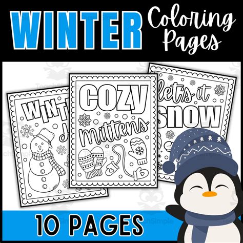 Winter Printable Coloring Pages for Children by Teach Simple