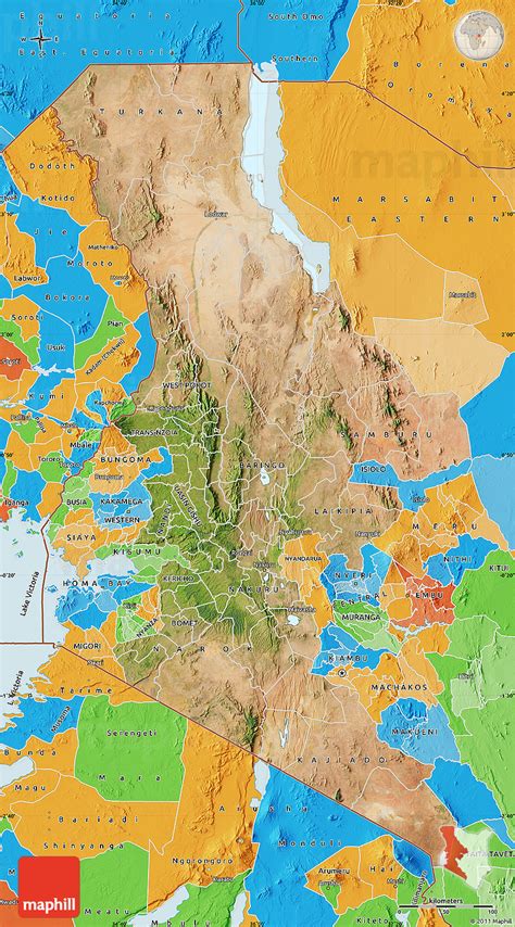 Satellite Map of RIFT VALLEY, political outside