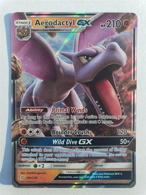 Aerodactyl GX Unified Minds 106 236 Value 0 99 49 50 MAVIN