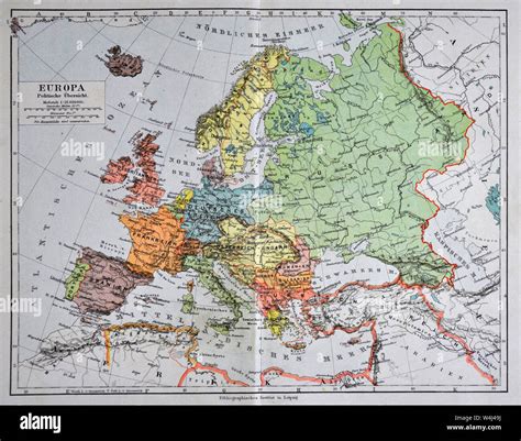 Map Of Europe Circa 1900