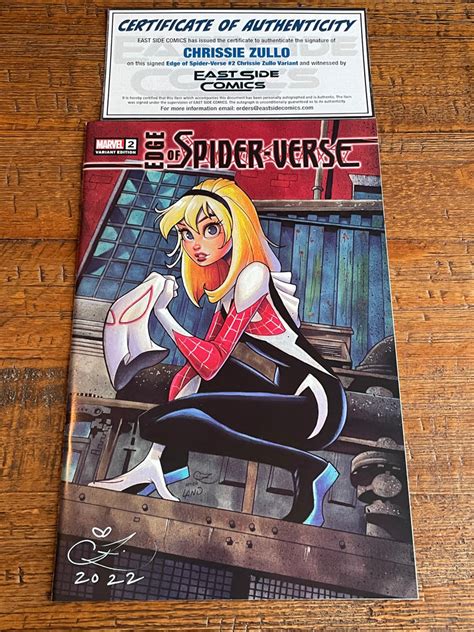 Edge Of Spider Verse 2 Chrissie Zullo Signed Spider Gwen Trade Varian East Side Comics