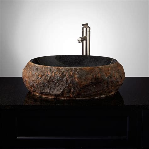 Ridge Natural Stone Vessel Sink Stone Vessel Sink Bathroom Stone