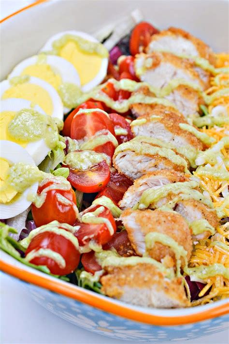 Copycat Keto Chick Fil A Cobb Salad With Avocado Lime Dressing