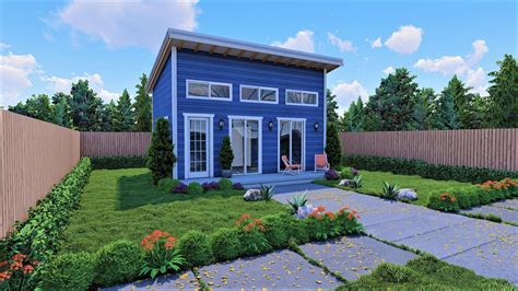 Custom 40083 Sq Ft Tiny Cabin House Plan With Loft 1 Etsy