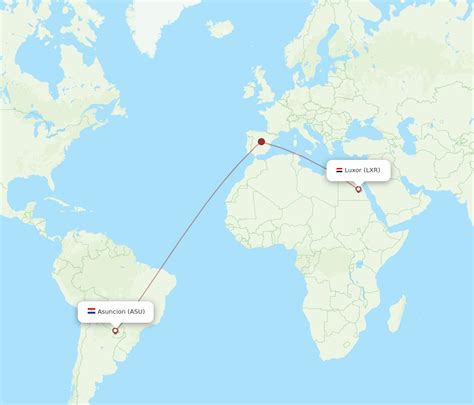 Flights From Luxor To Asuncion LXR To ASU Flight Routes