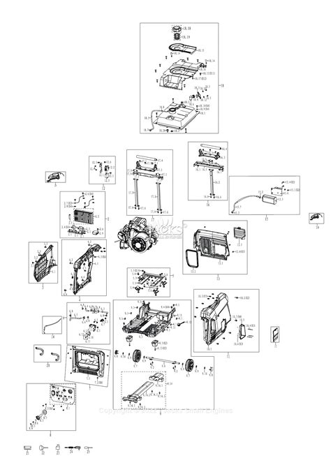 Westinghouse IGen4500cv CO Sensor Parts Diagram For Parts List