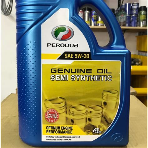 Perodua Sae W Semi Synthetic Motor Engine Oil L Shopee Malaysia