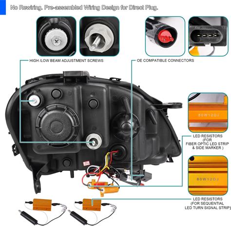 Buy Spec D Tuning Chrome Housing Clear Lens Projector Headlights With