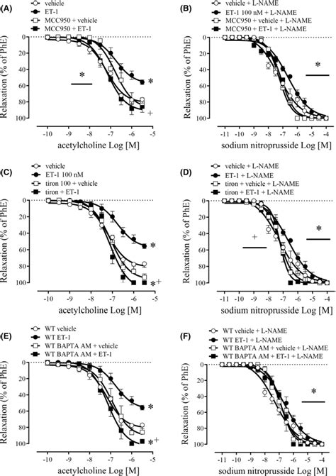 Concentration‐effect Curves For Ach 100 Pm ‐ 3 μm A C And E And