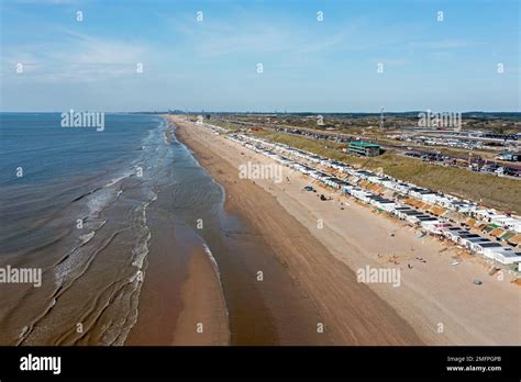 Aerial From The Beach At Zandvoort At The North Sea In The Netherlands