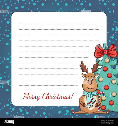 Christmas Letter Template Stock Vector Image And Art Alamy