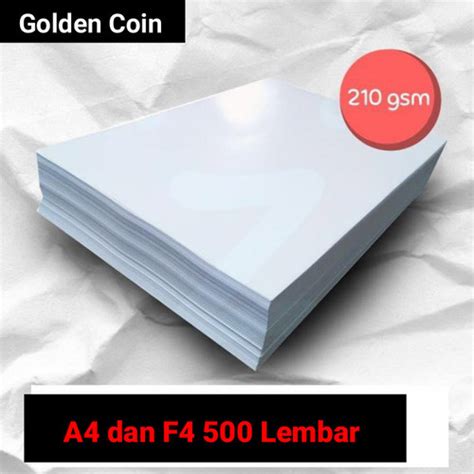 Jual Kertas Artpaper Golden Coin A F Gsm Lembar F Folio