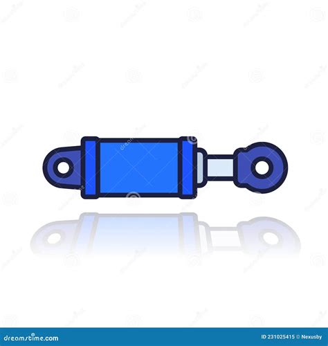 Hydraulic Actuator Vector Illustration Cartoondealer