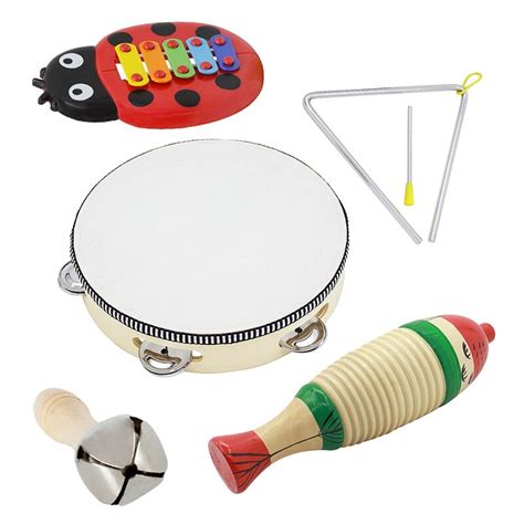 5 Set Orff Musical Instruments Set Children Early Childhood Music