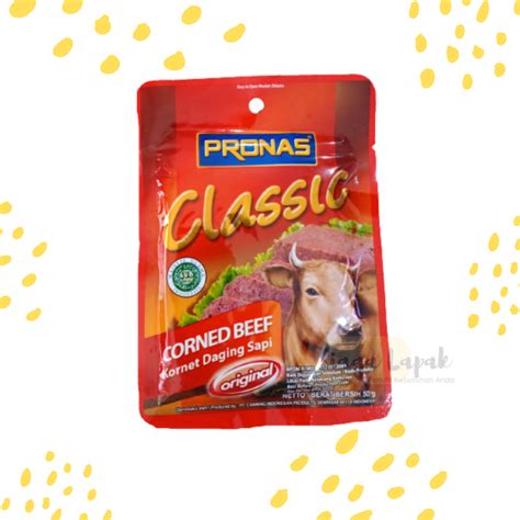 Pronas Corned Beef Daging Sapi Original Classic Sachet Gr Lazada