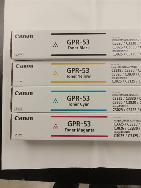 Set Oem Canon Gpr Toner Cartridge Full Set Black Cyan Magenta