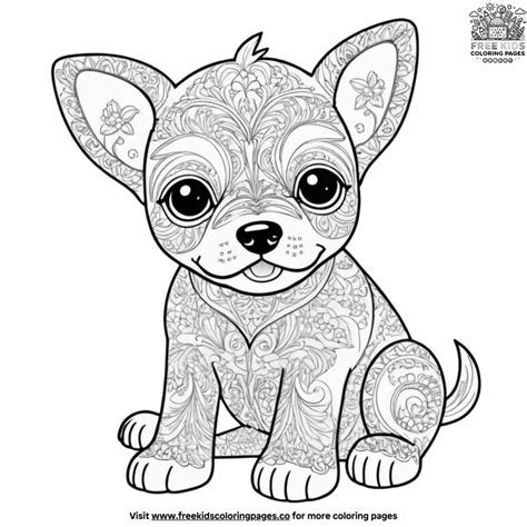 Radiant And Detailed Puppy Coloring Pages For Older Kids
