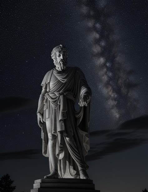 Premium Ai Image A Detailed Illuminated Marble Sculpture Of Marcus