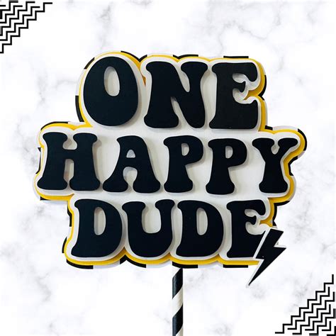 One Happy Dude Cake Topper One Happy Dude Birthday Party Decorations