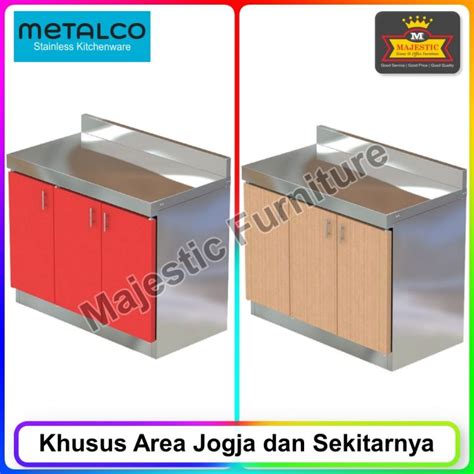 Lemari Dapur Stainless Metalco Mc Coklat Merah Anti Karat Jogja