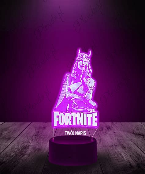 Lampka LED 3D Plexido Fortnite Czarodziejka Plexido Pl