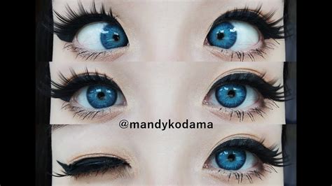 Showcase Reduced Pupil Contact Lenses Sweety Neptune Blue On Dark