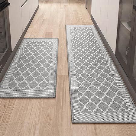 Color G Pieces Kitchen Mats Non Slip Washable Woven Kitchen Rug Non