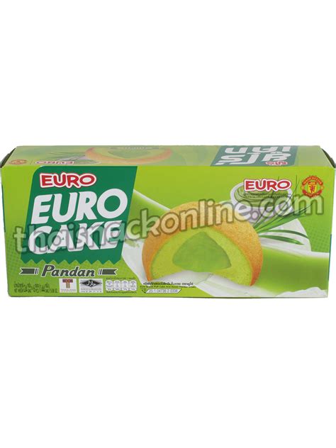 Euro Puff Cake Sweet Pandan 6x24g ThaiSnackOnline Thai