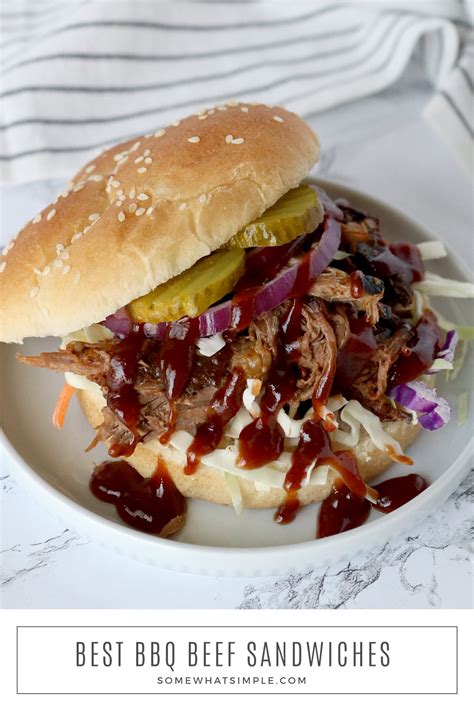 Crock Pot BBQ Beef Sandwiches Somewhat Simple