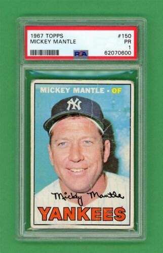 Topps Mickey Mantle Centered Psa Pr Ny Yankees