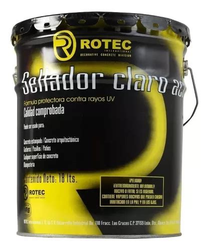 Sellador Acrílico Rotec 18 Lts concreto Ladrillo Piedra Envío gratis