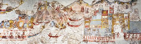 Ship Procession Fresco Akrotiri Full Triptych 3 Of 3 Photograph By