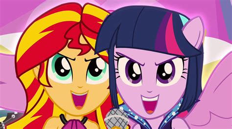 Sunset and Twilight Got the music in our hearts EG2 - Princess Twilight Sparkle and Sunset ...