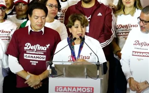 Elecciones 2023 Delfina Gómez también se declara ganadora en Edomex