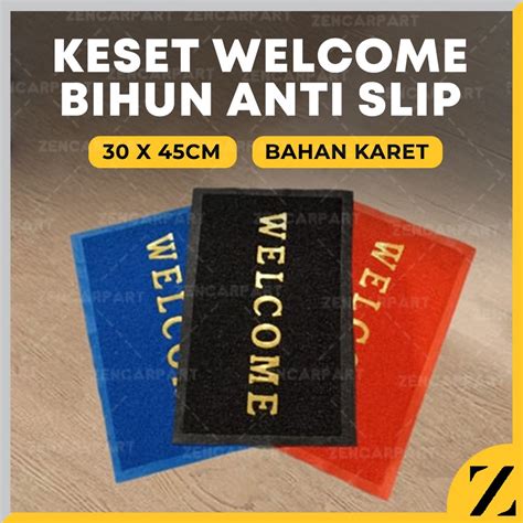 Jual Welcome Mat Keset Alas Kaki Pintu Teras Kamar Mandi Karet Kesed