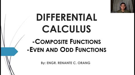 Differential Calculus Composite Even And Odd Functions Youtube