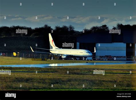 Private Jet At Leeds Bradford Airport High Resolution Stock Photography